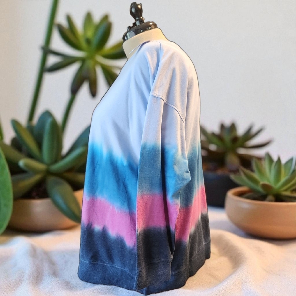 Livi Active Blue and Pink Tie-Dye Sweatshirt - Picture 3 of 8